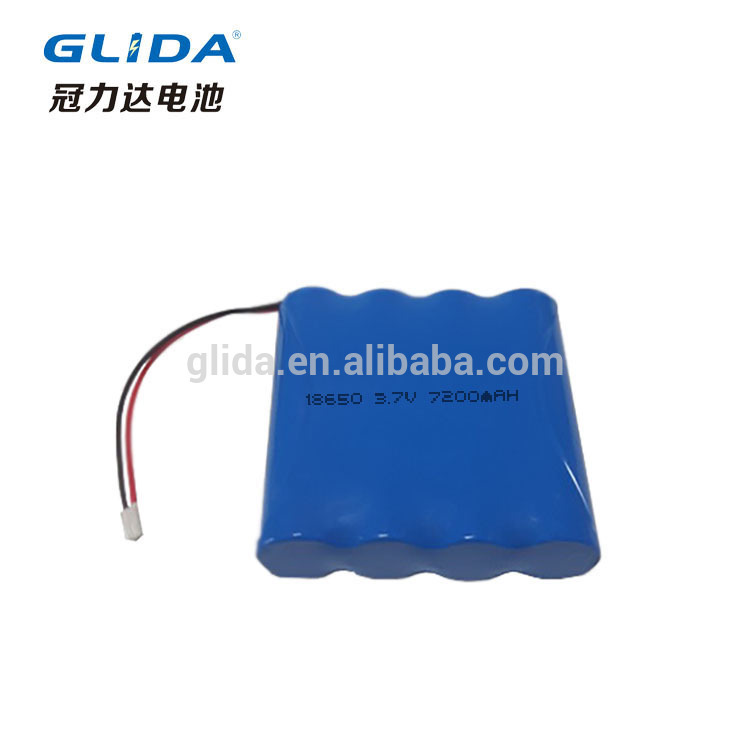 customization recharge 3.7V 7200mah 18650 lithium battery pack China Manufacturer